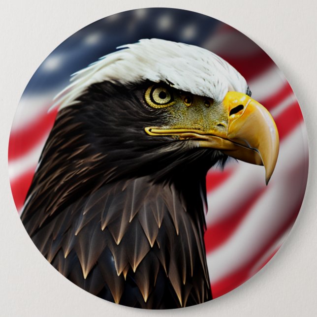 Patriotic/Eagle/American/USA Knapp (Framsida)
