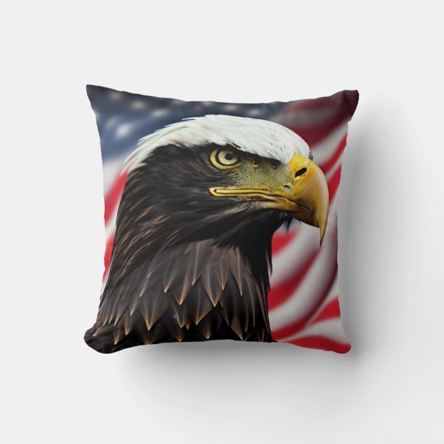 Patriotic/Eagle/American/USA Kudde (Framsida)