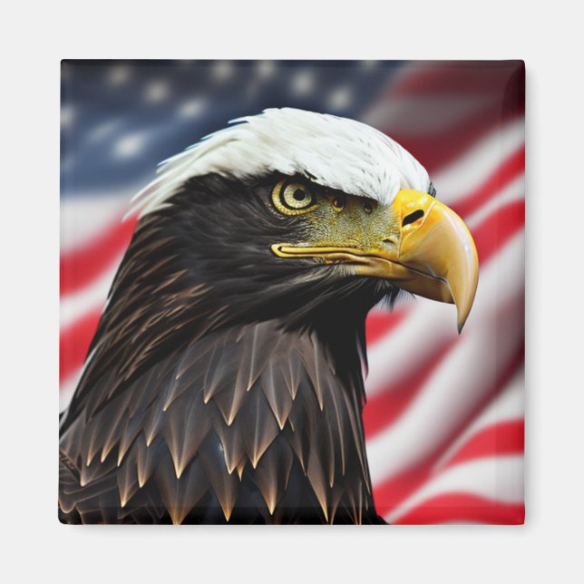 Patriotic/Eagle/American/USA Magnet (Framsidan)