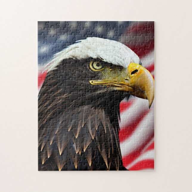 Patriotic/Eagle/American/USA Pussel (Vertikal)