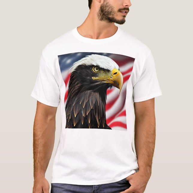 Patriotic/Eagle/American/USA T Shirt (Framsida)