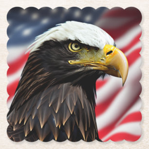 Patriotic/Eagle/American/USA Underlägg Papper