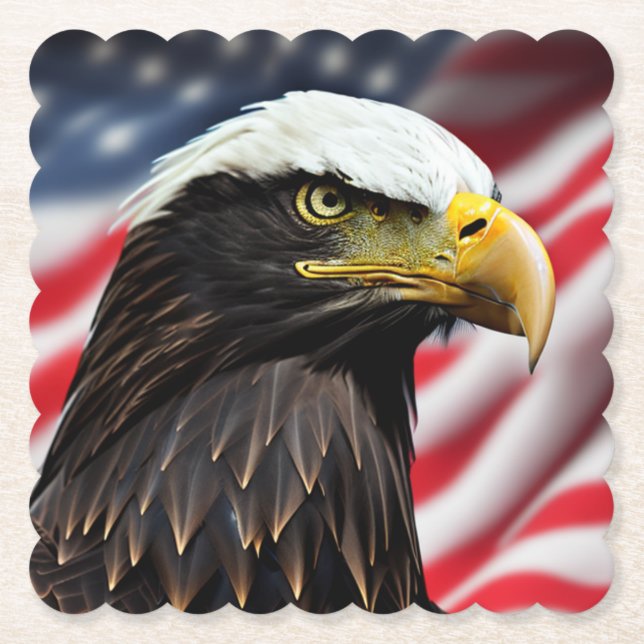 Patriotic/Eagle/American/USA Underlägg Papper (Framsida)