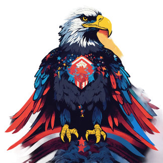 Patriotic Eagle Art T Shirt