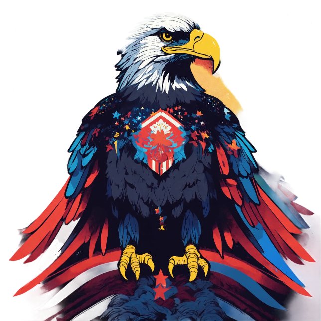 Patriotic Eagle Art T Shirt (Skapare uppladdad)