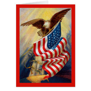 Patriotic Eagle Card Hälsningskort