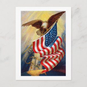 Patriotic Eagle Card Vykort