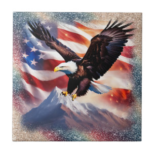 Patriotic Eagle Ceramic Tile Kakelplatta