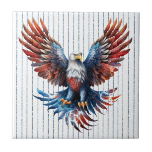 Patriotic Eagle Ceramic Tile Kakelplatta