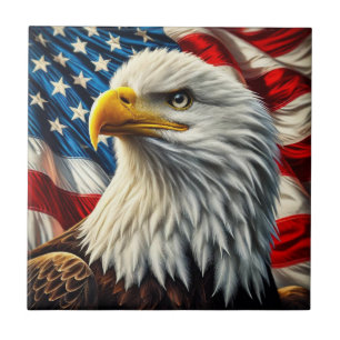 Patriotic Eagle Ceramic Tile Kakelplatta