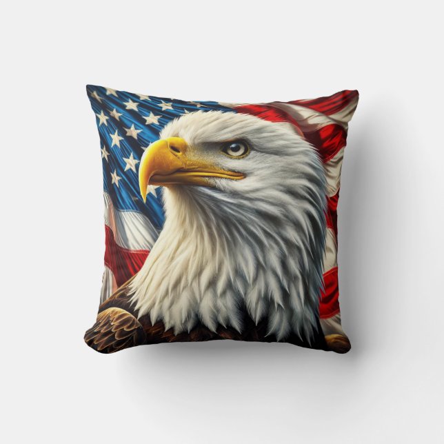 Patriotic Eagle Dekorativ kudde (Framsida)