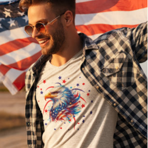 Patriotic Eagle Fireworks T Shirt