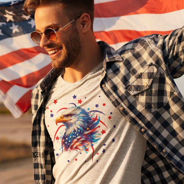 Patriotic Eagle Fireworks T Shirt (Skapare uppladdad)