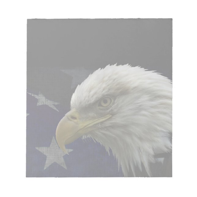 Patriotic Eagle & Flagga Anteckningsblock (Framsida)