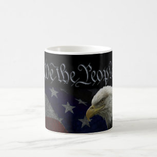 Patriotic Eagle & Flagga Kaffemugg