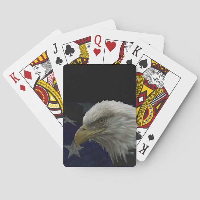 Patriotic Eagle & Flagga Kortlek (Baksidan)