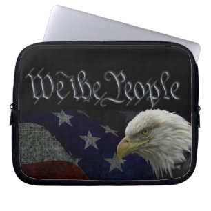 Patriotic Eagle & Flagga Laptop Fodral
