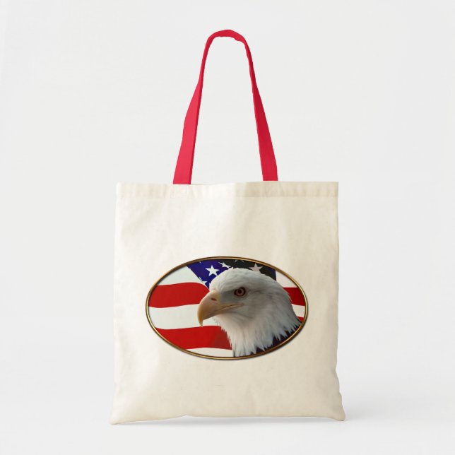 Patriotic Eagle & Flagga Tygkasse (Framsidan)
