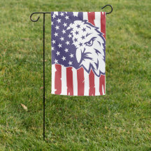 Patriotic Eagle Garden Flagga