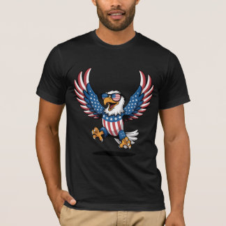 Patriotic Eagle i Stars och stripes T Shirt