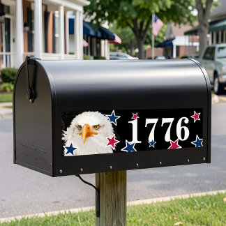 Patriotic Eagle Mailbox Numbers Festive Americana Bildekal