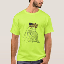 Patriotic Eagle med amerikansk Flagga T Shirt