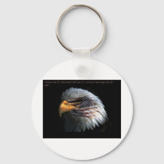 Patriotic Eagle med flagga bakgrund Nyckelring