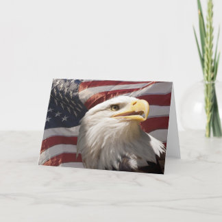Patriotic Eagle Notecard Kort