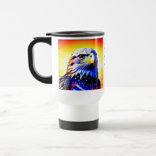 Patriotic Eagle och American Flagga Pappa Resemugg (Vänster)