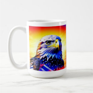 Patriotic Eagle och American Flagga Personlig Kaffemugg
