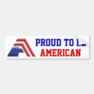 Patriotic Eagle Rand_Proud to be American Bildekal