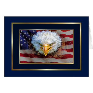 Patriotic Eagle Stationery Note Card Hälsningskort