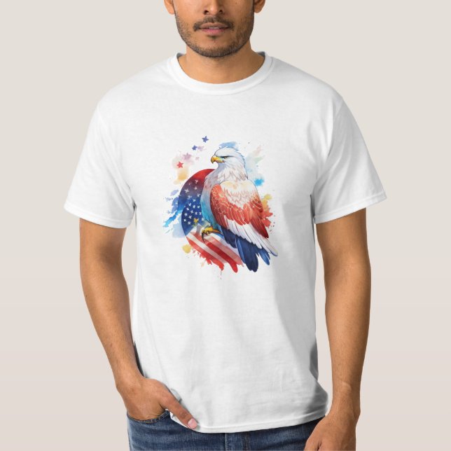 Patriotic Eagle T Shirt (Framsida)