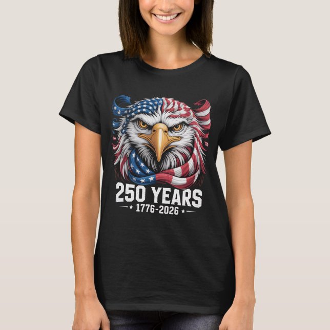 Patriotic Eagle USA 250th Anniversary T-Shirt 1776 (Framsida)