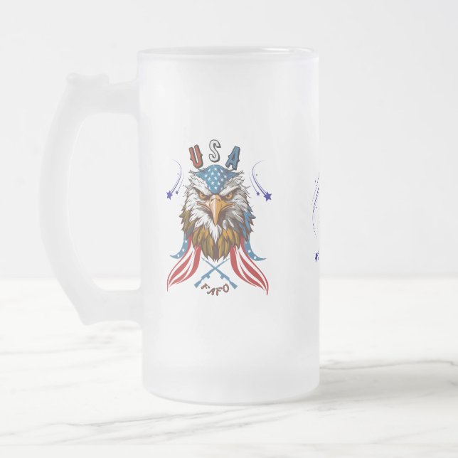 Patriotic Eagle USA FAFO Patriotic Mugg (Vänster)