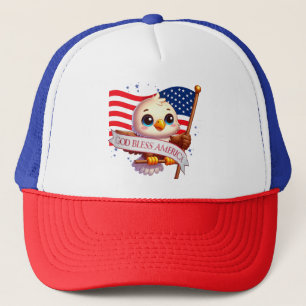 Patriotic Eagle VÄLSIGNA DIG AMERICA flagga, USA � Keps