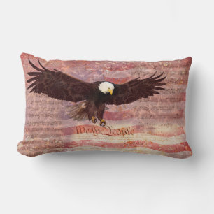 Patriotic Eagle Vi Decoupage Lumbarkudde