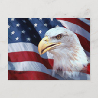 Patriotic Eagle-vykort Vykort