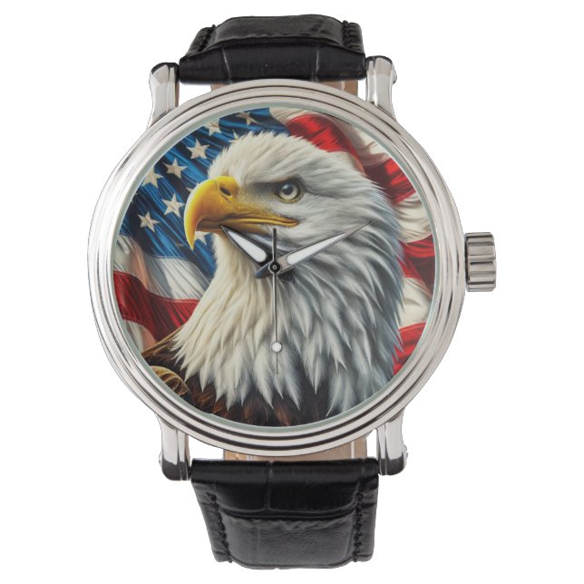 Patriotic Eagle Watch Armbandsur (Framsida)