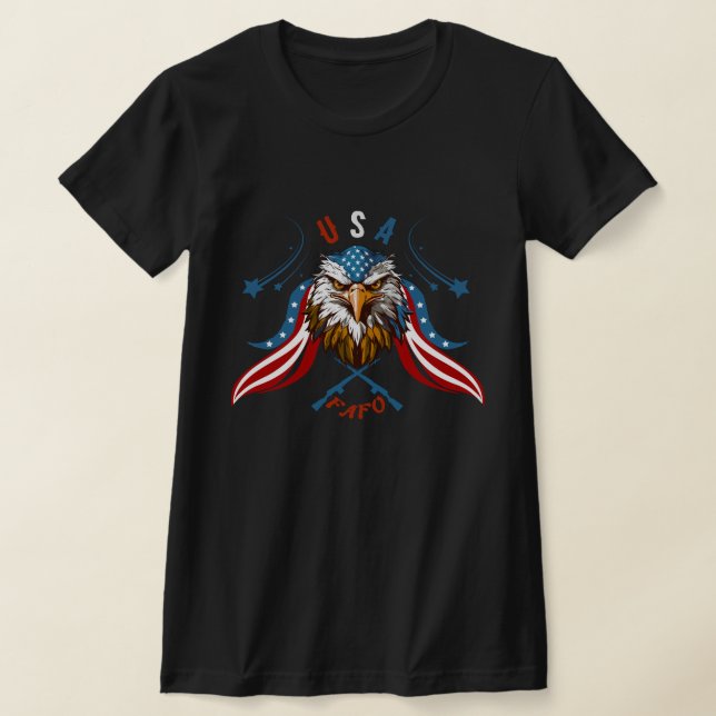 *Patriotic Eaglle USA FAFO Avengers T Shirt (Laydown)