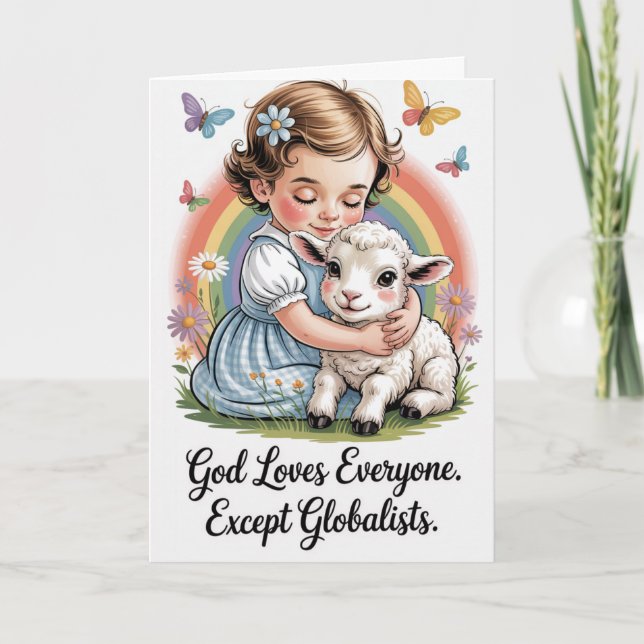 Patriotic Easter America First Christian Humor  Kort (Framsida)