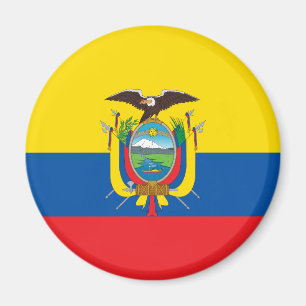 Patriotic Ecuador Flagga Magnet