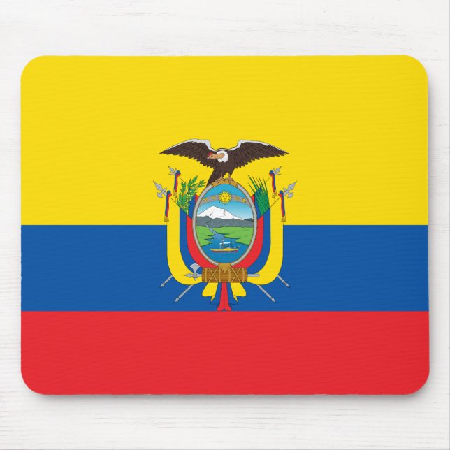 Patriotic Ecuador Flagga Musmatta (Framsidan)