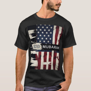 Patriotic Eid Mubarak American Flagga Manar TShirt T Shirt