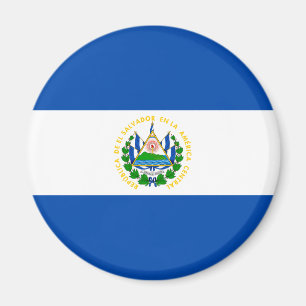 Patriotic El Salvador Flagga Magnet
