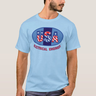 Patriotic Electrical Ingenjör T Shirt