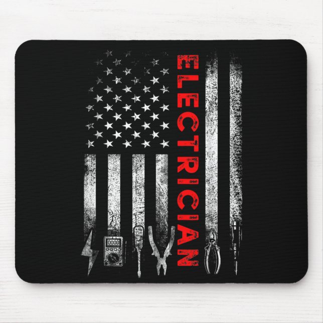 Patriotic Electrician American Flag Fathers Day  Musmatta (Framsidan)