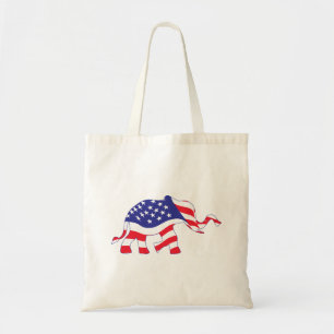 Patriotic Elephant i en amerikansk Flagga Tygkasse