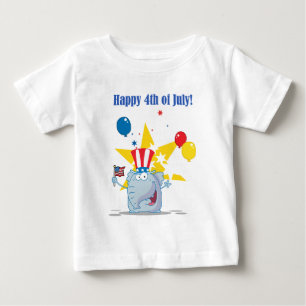 Patriotic Elephant Wave An American Flagga T Shirt