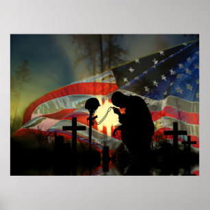 Patriotic eller Veteran Plocka one View Artist Com Poster